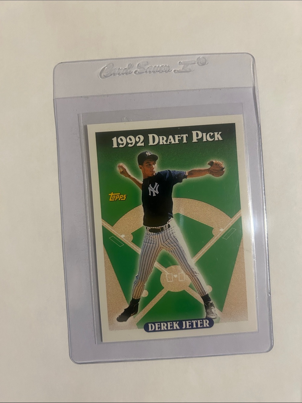 Topps Green 1992 Draft Pick Derek Jeter Baseball Card